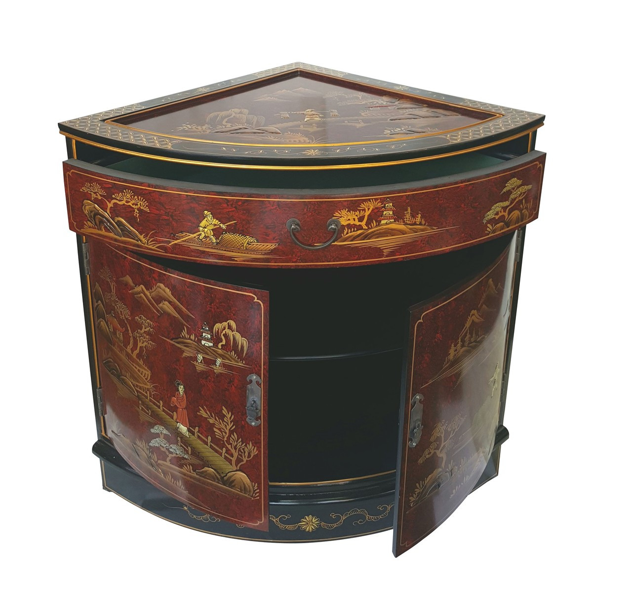 オリエンタル収納 Oriental Furniture Warehouse Asian Corner Cabinet with Oriental