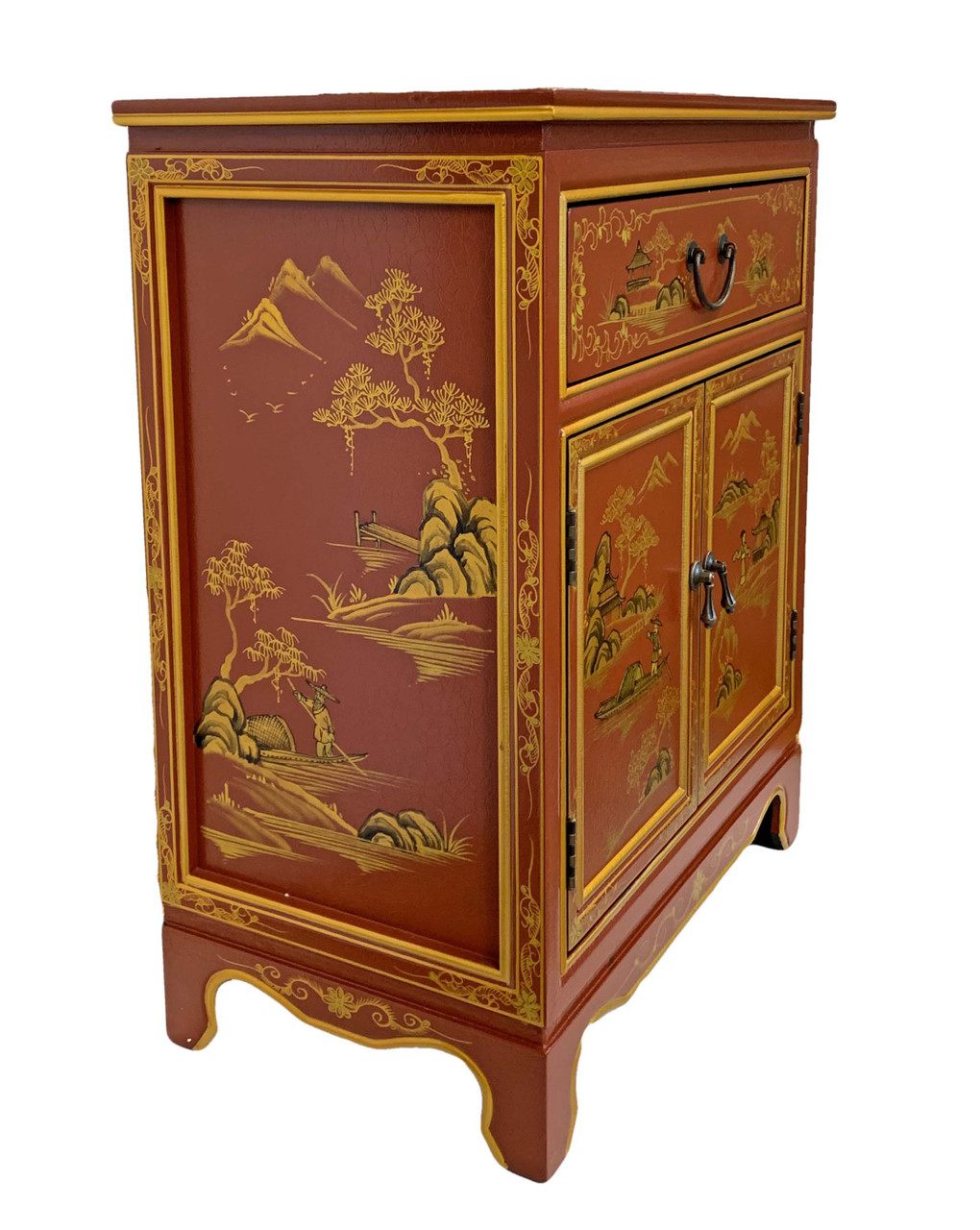 チャイナヴィンテージ家具 Oriental Furniture Warehouse Cabinet Chinese Red Lacquer, 30