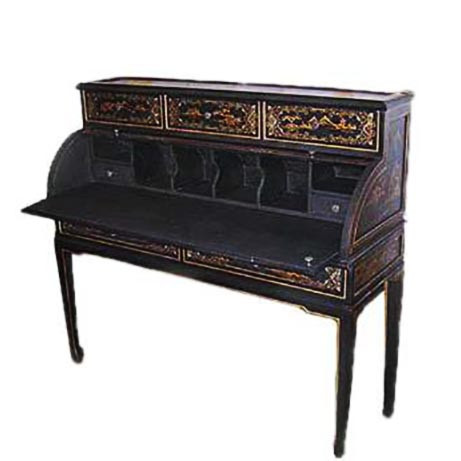 small black roll top desk