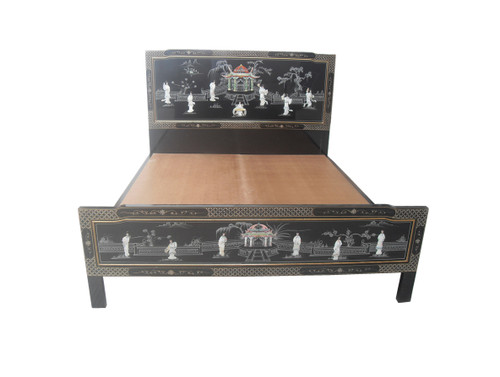 Oriental lacquer Bed