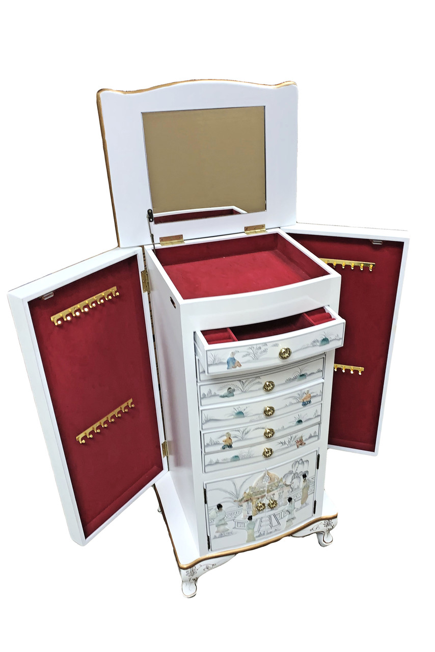 Oriental Furniture Warehouse Oriental Jewelry Armoire, Asian