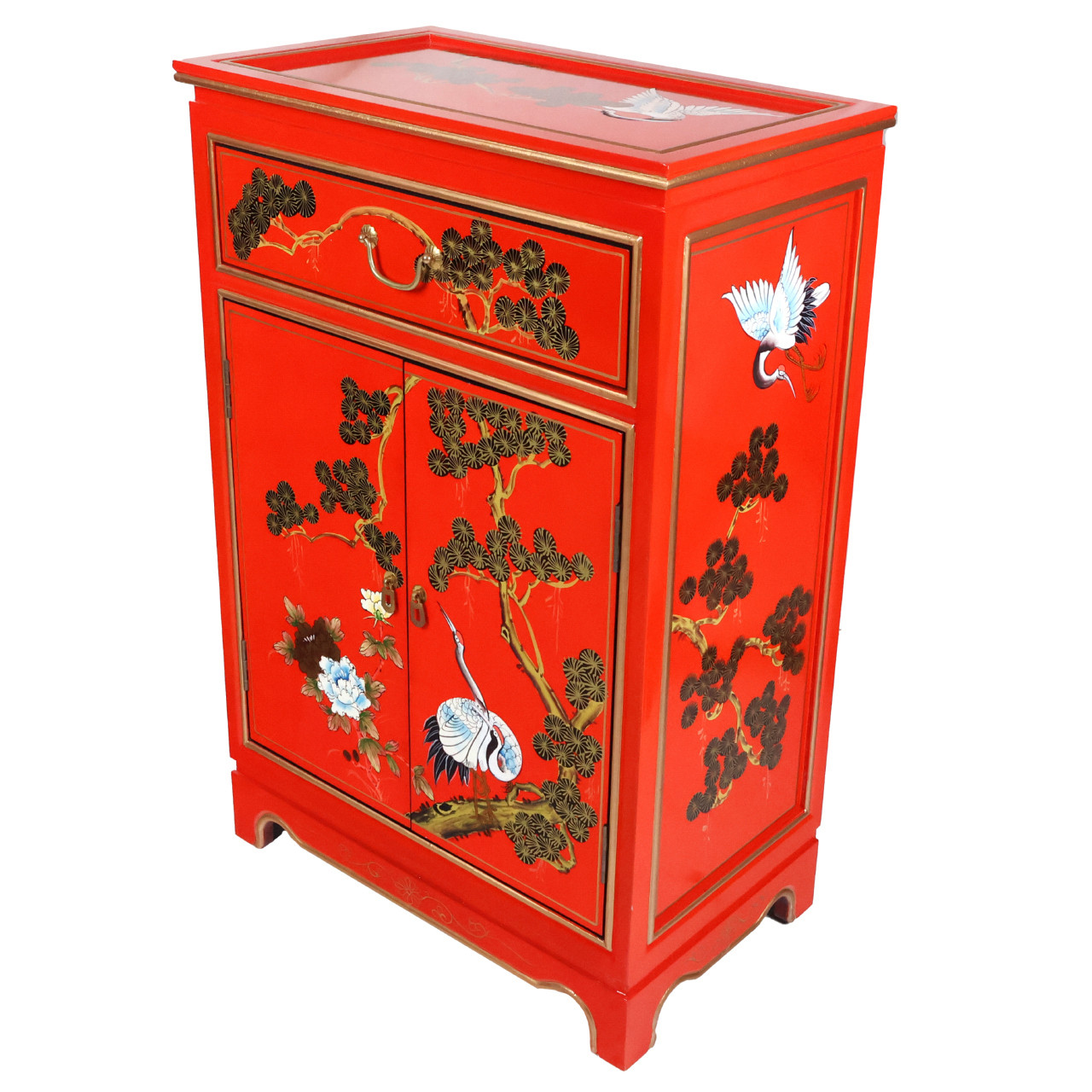 Oriental Furniture Warehouse Oriental Cabinet Hand Painted