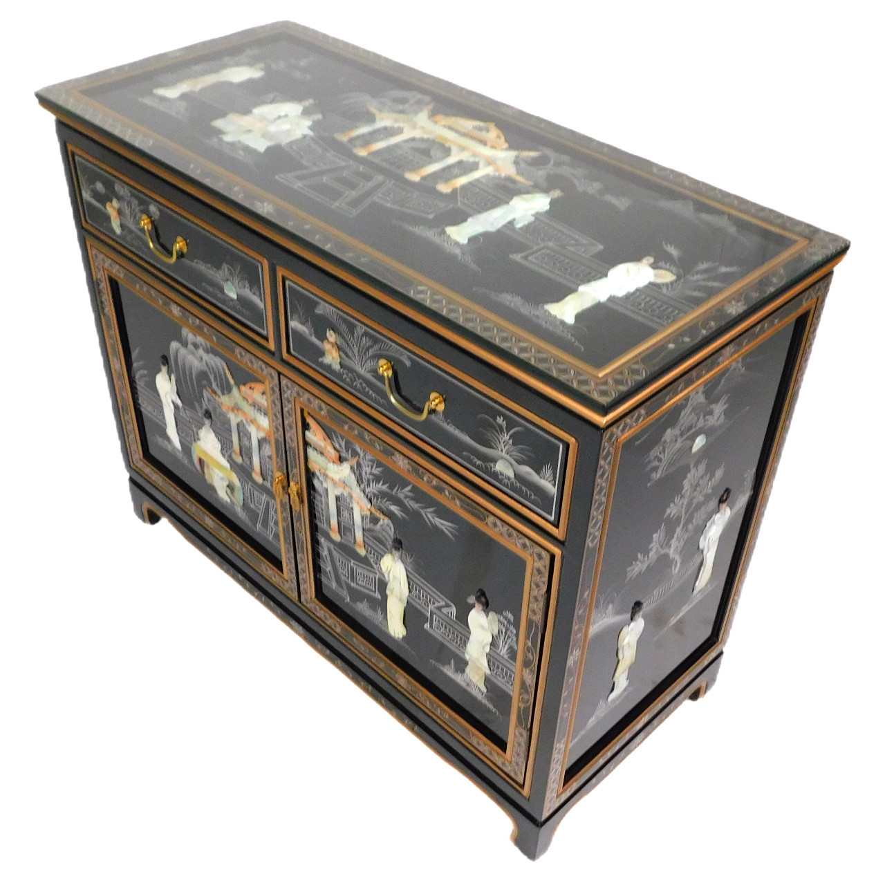 Oriental Furniture Warehouse Oriental Buffet Server Inlaid with