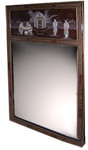 42  inches  high. Oriental Mirror in French brown tortoise shell and pearl inlays value hand made imports.