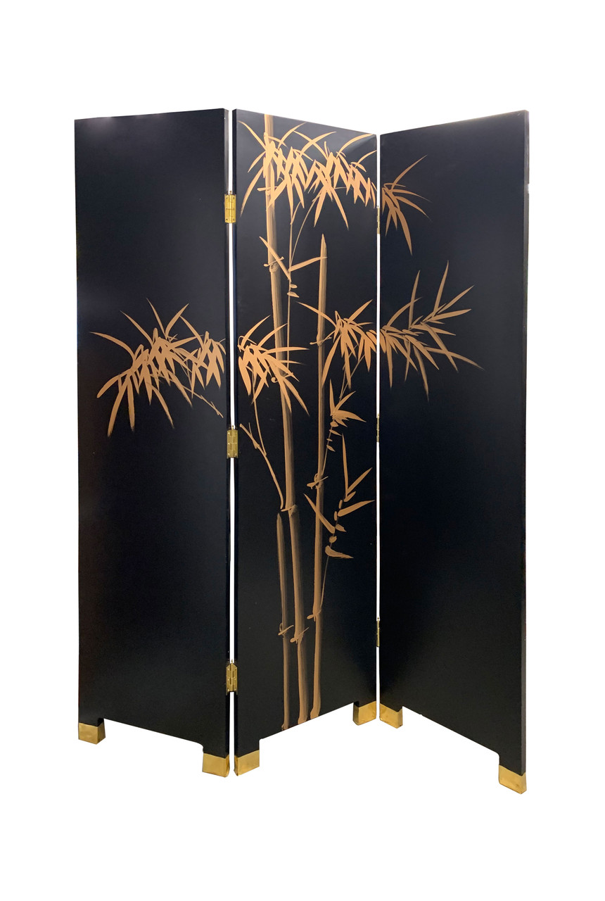 Oriental Furniture Warehouse Oriental Screen Hand Painted Gold