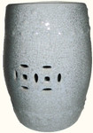18 inch tall light celadon  crackle porcelain stool