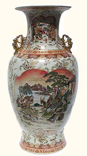 36  inch high Satsuma temple Vase