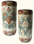 18 inch high Hand painted Florentine Chinese porcelain umbrella stand. Import direct pricing!