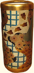 18 inch high and 8 inch diameter Imari crazy flowers umbrella stand. Hand painted porcelain.