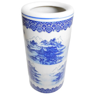 Rustic Chinese Porcelain Umbrella Stand