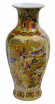14"H Chinese porcelain vase in satsuma palace scene