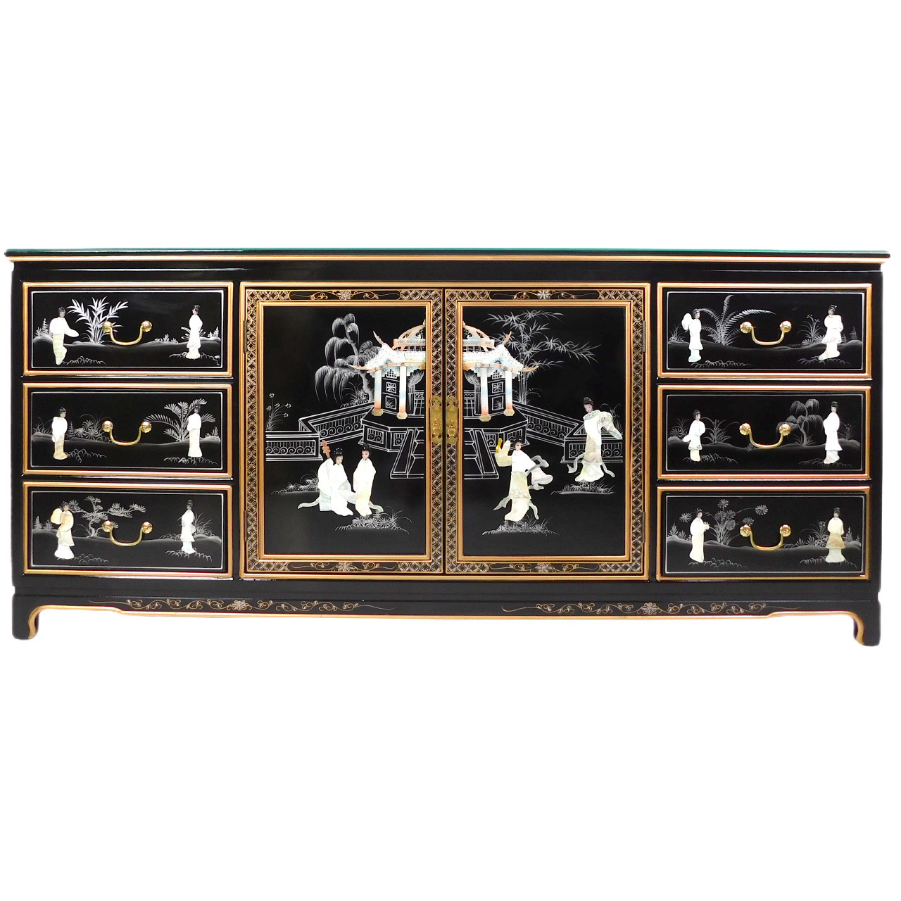 Shiny store black dresser