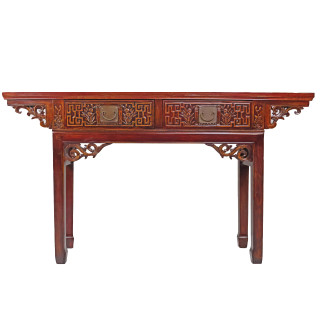 66"W Chinese Antique Reproduction Two Drawer Table