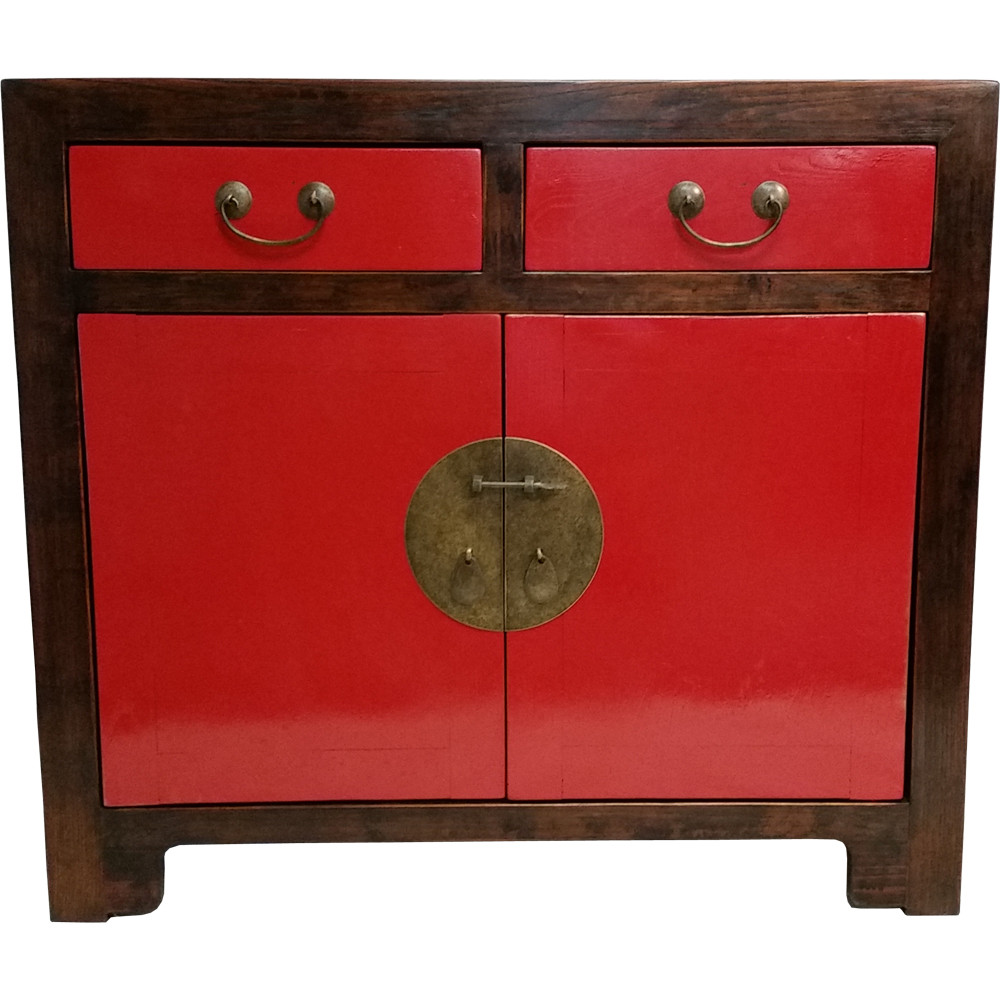 Oriental Furniture Warehouse Buffet in Oriental Red Lacquer in