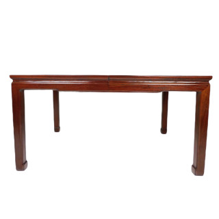 Hardwood Dining Table Rosewood Stain 60-96"W