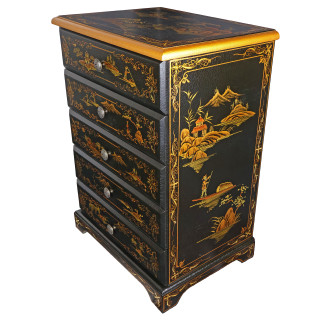 Oriental Furniture Warehouse Oriental Round Lacquer Cabinet