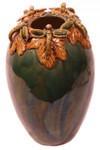 Green dragon fly vase