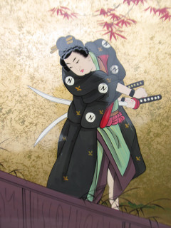 Samurai hand painting