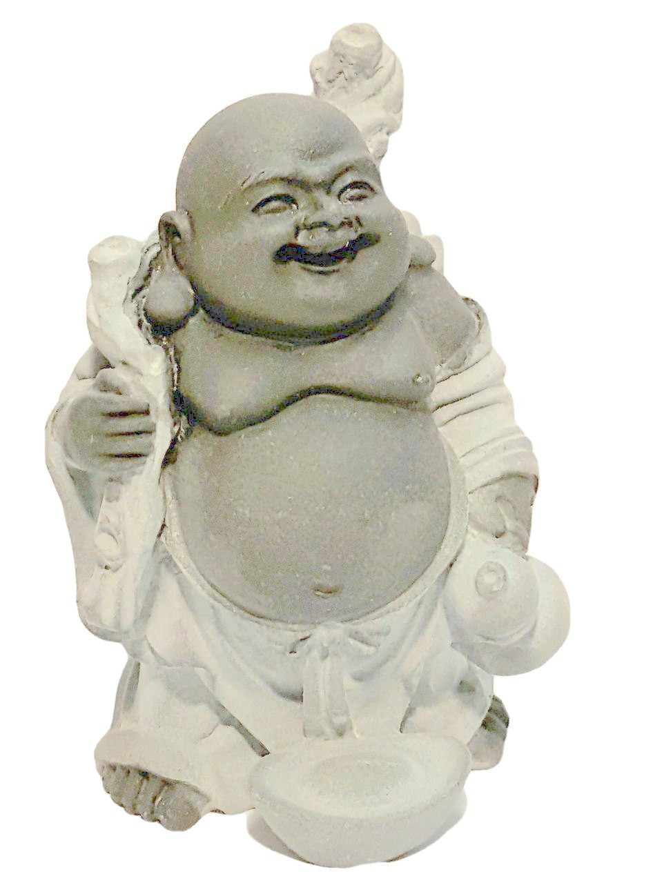 HI-LINE GIFT LTD. Grey Buddha W/Hands Up - Garden Statue 77074 - The Home  Depot