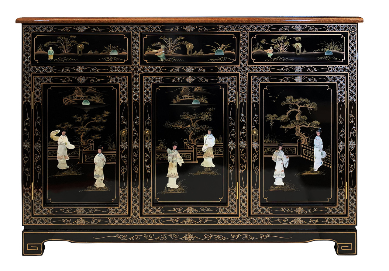 Traditional Korean Mother-of-pearl work Lacquered Dresser (螺鈿鏡台)