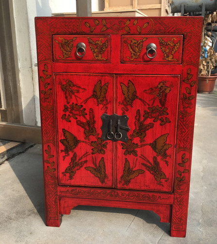 Antique Chinese Red cabinet