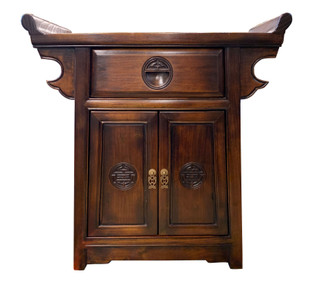 Oriental Wing Top Cabinet with Long Life Carving