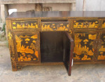 Chinese Black Lacquer Painted Buffet