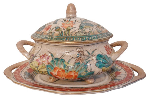 Oriental Porcelain Soup Tureen