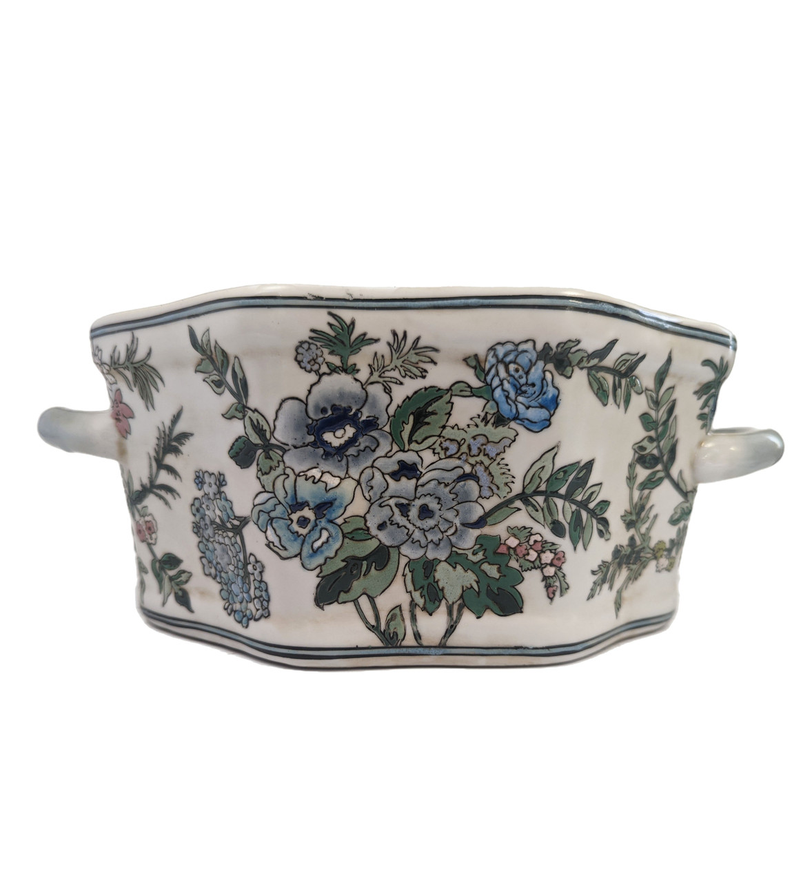 Oriental Furniture Warehouse Asian Footbath in Chinese Porcelain