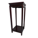 Asian Ming Style Flower Stand With Shelf
