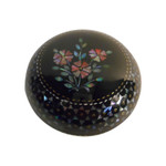 Round mother of pearl Inlaid lacquer box