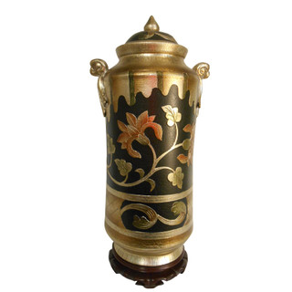 oriental art deco jar