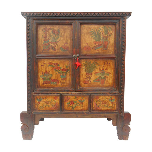 Tibetan carved cabinet