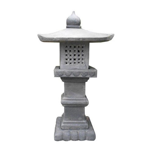 Japanese Garden Lanterns Stone Carved Lighting For Outdoors 36''H