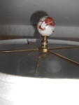Red and White porcelain table lamp