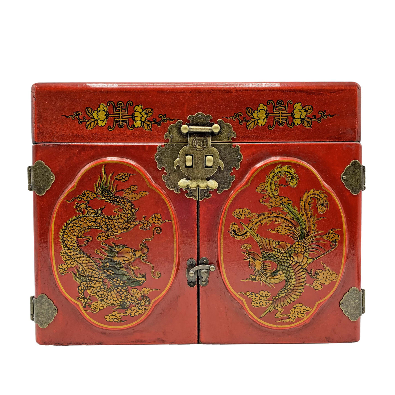 Gold Oriental Furniture Adorlee Jewelry Box