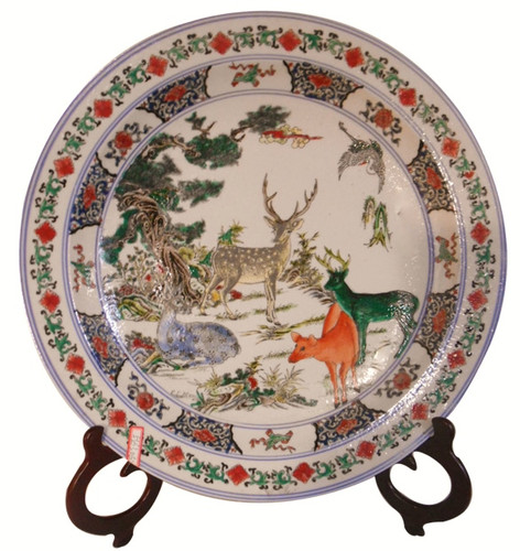 Oriental Porcelain Famile Vert Plate