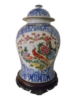 20" H.Chinese  Blue and White Jar