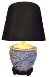Blue and White Porcelain Bowl Table Lamp