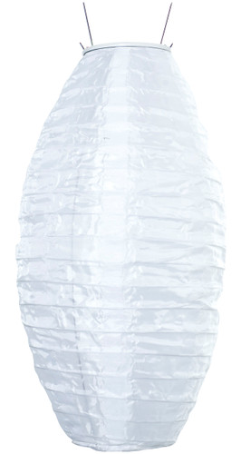 White 15" Oval/Oblong Nylon Paper Lantern