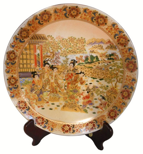 10" Satsuma Plate with stand