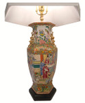 32" H. Rosemedallion table Lamp