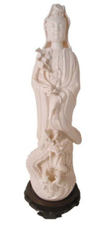 White Porcelain Statue Goddess of Mercy, Kuan Yin