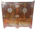 44" W. Antique Chinese Chest with Wing Top
