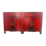 China red lacquer entertainment cabinet