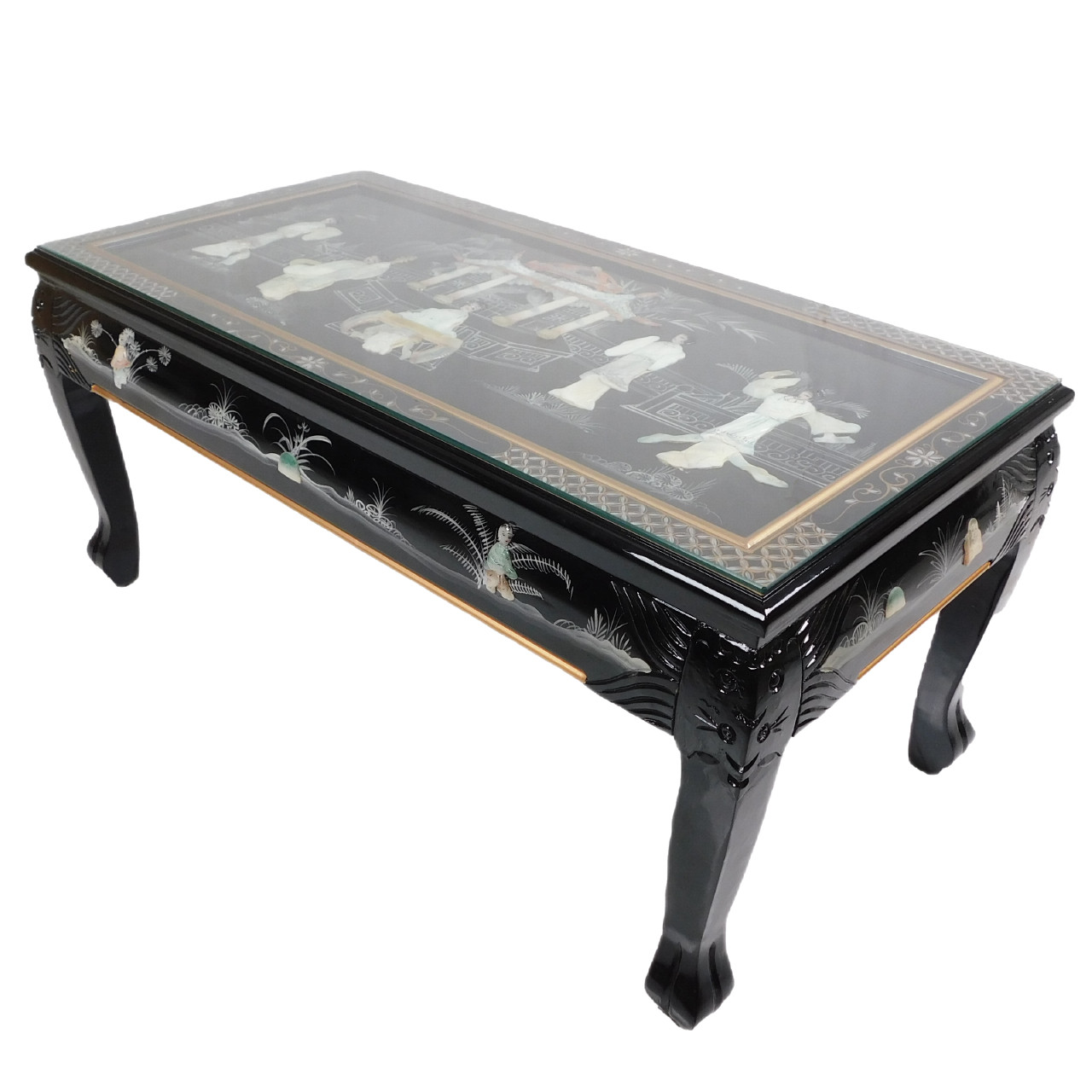 Oriental Furniture Warehouse Oriental Coffee Table in Mother of 