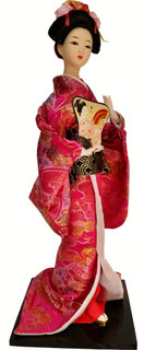 16" Japanese silk Geisha doll