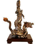 Chinese Statue Kuan Yin with Dragon