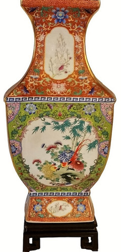 Chinese Square Porcelain Vase
