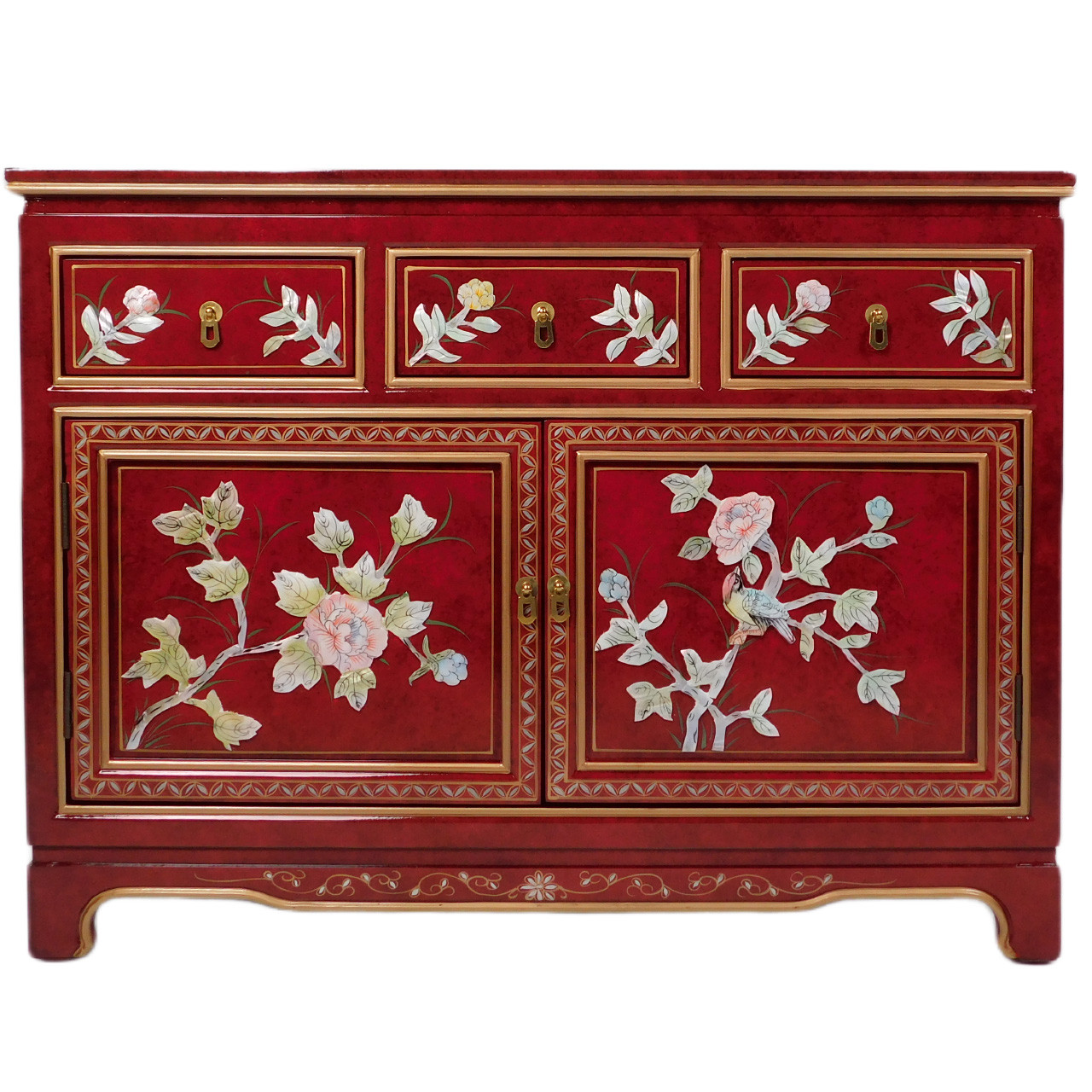 Oriental Furniture Warehouse Oriental Buffet Chinese Red Lacquer